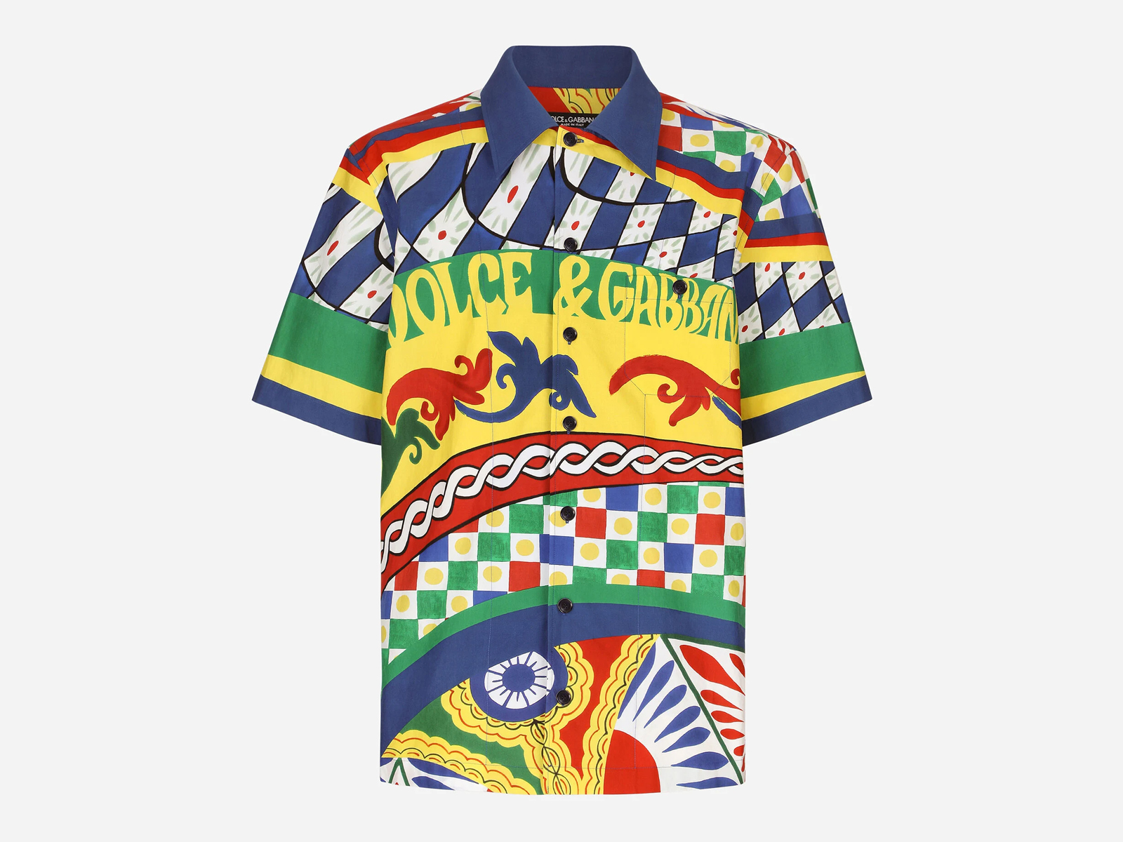 Dolce&Gabbana Hawaii Cart Poplin Shirt print