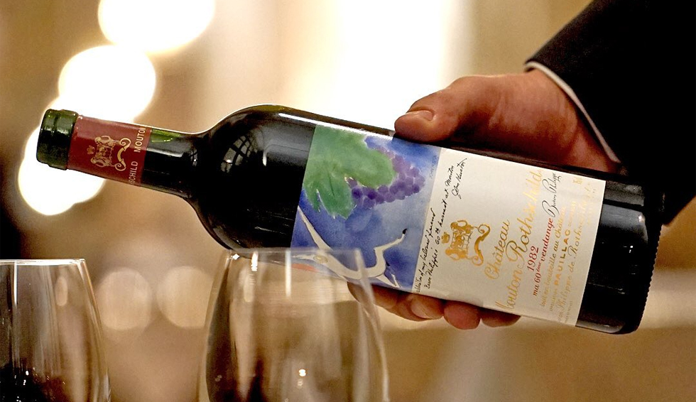 Château Mouton Rothschild etichetta autore vino arte