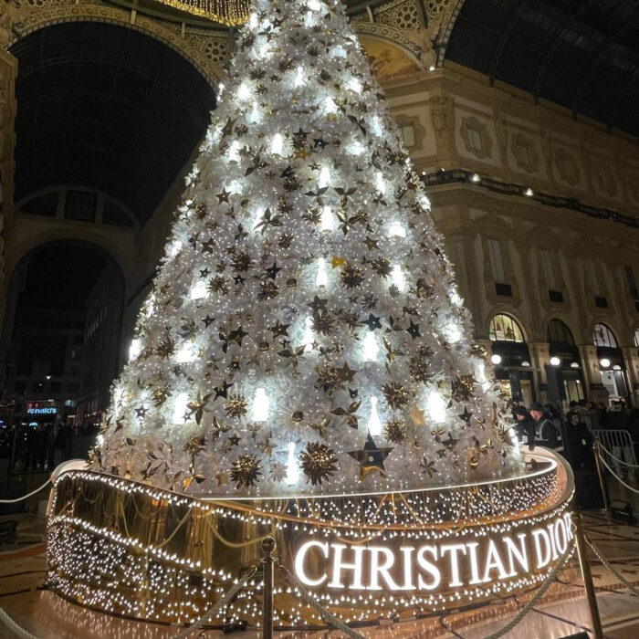 Christian Dior Beauty albero natale galleria milano