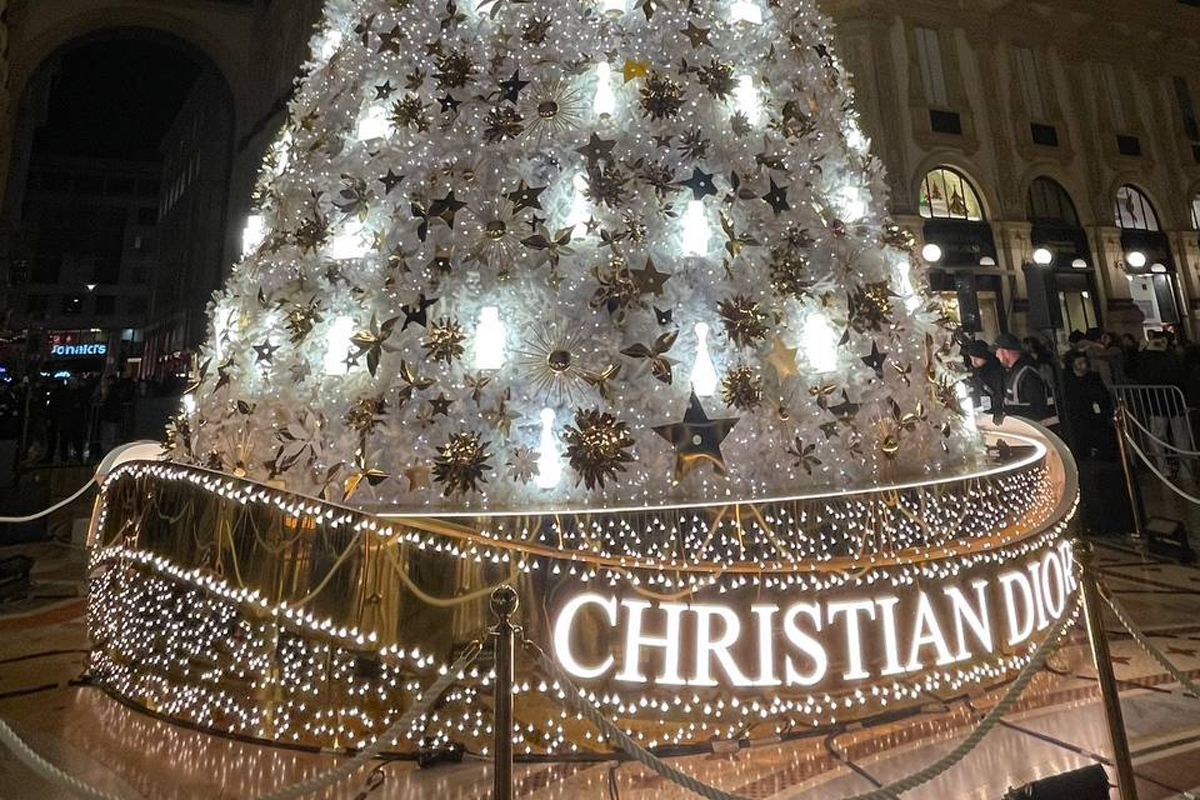 Christian Dior Beauty albero natale galleria milano